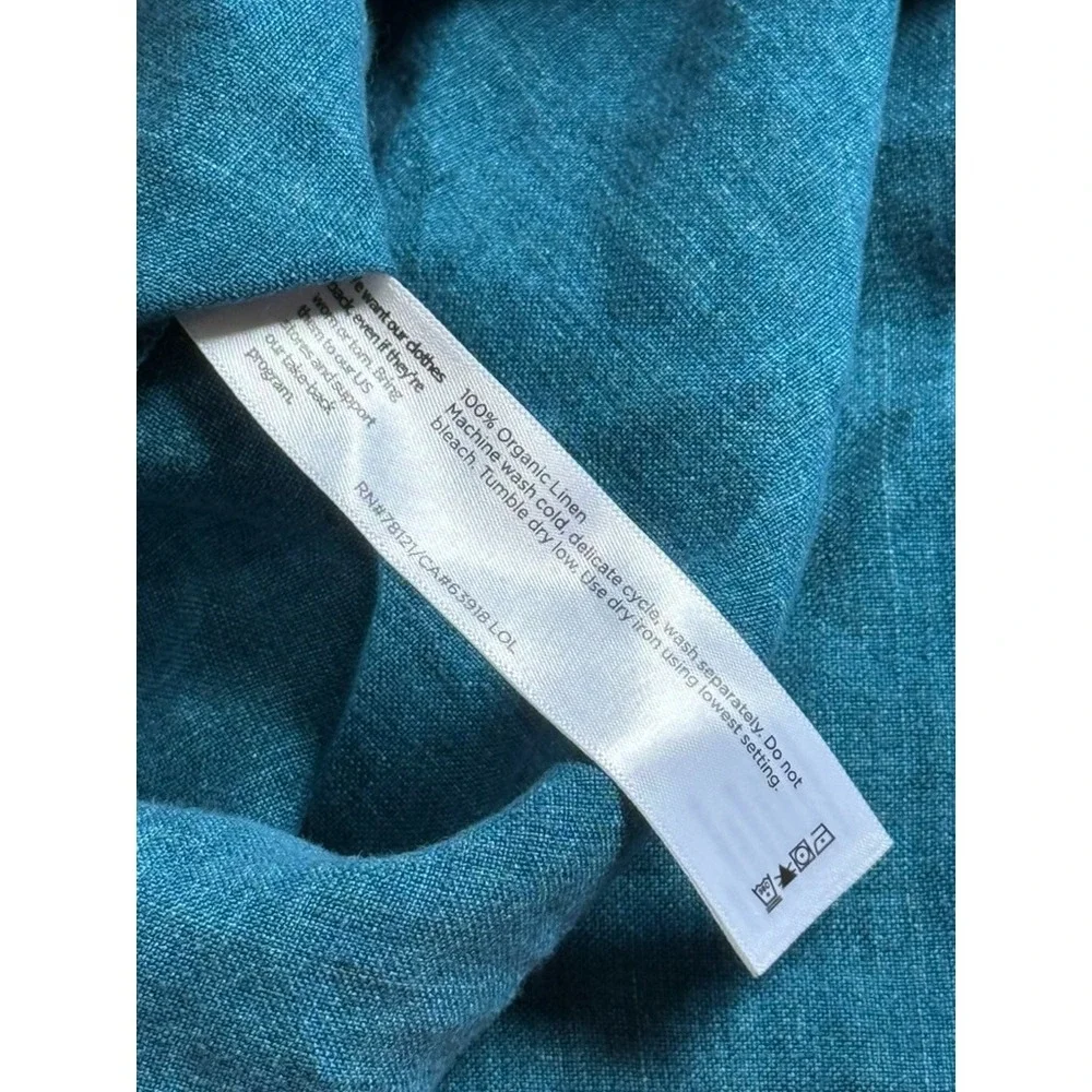EUC Eileen Fisher Women's Organic Linen Delave Tank Cami in‎ Reef Size M
